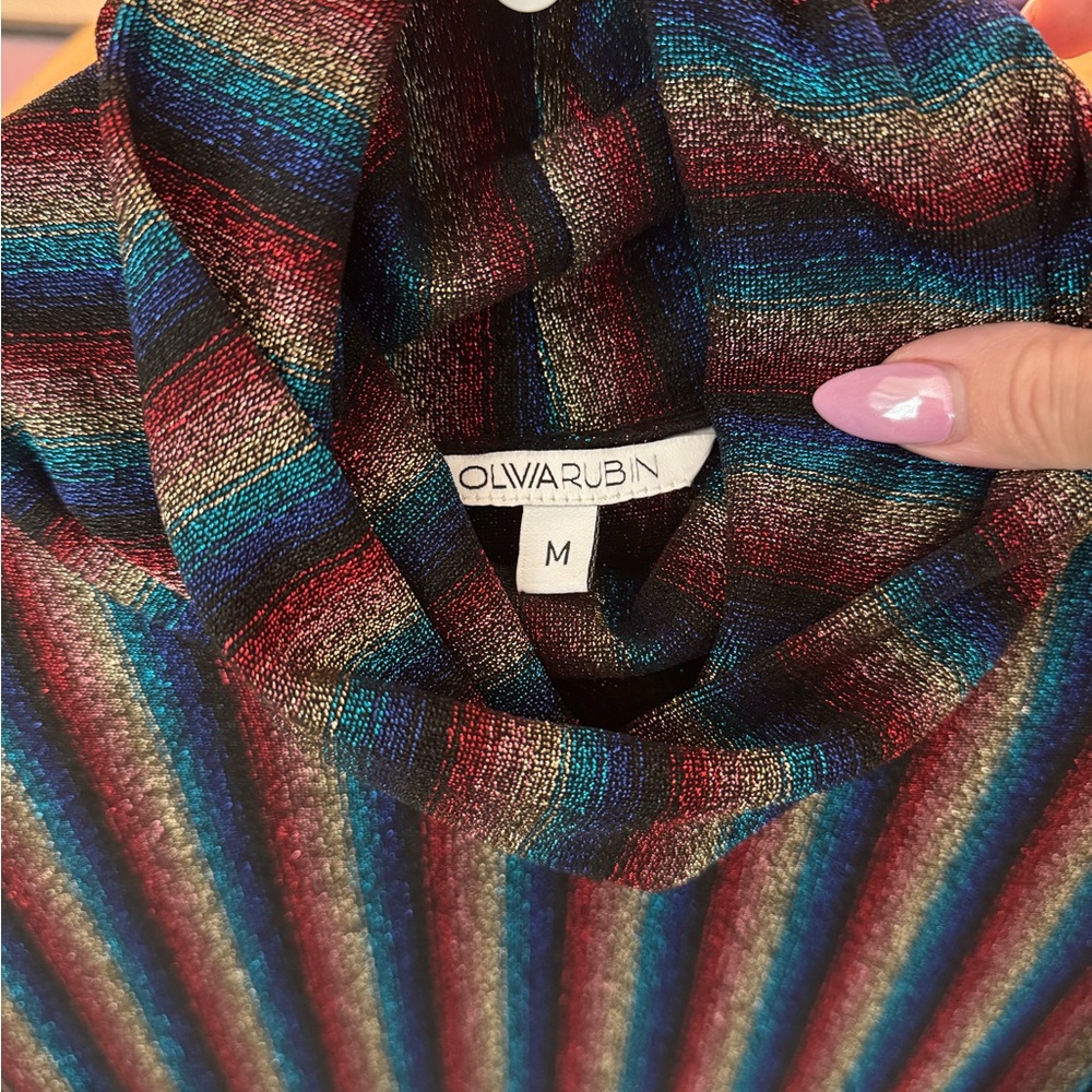 Olivia Rubin Fliss Dress in Metallic Stripe - Picture 4 of 5